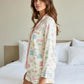Funky Architectural Pattern Lapel Pajama Set OMFORT