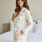Funky Architectural Pattern Lapel Pajama Set OMFORT