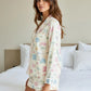 Funky Architectural Pattern Lapel Pajama Set OMFORT