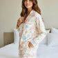 Funky Architectural Pattern Lapel Pajama Set OMFORT