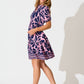 PRE ORDER Felicia Shirt Dress In Pink And Navy Floral OMFORT