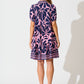 PRE ORDER Felicia Shirt Dress In Pink And Navy Floral OMFORT