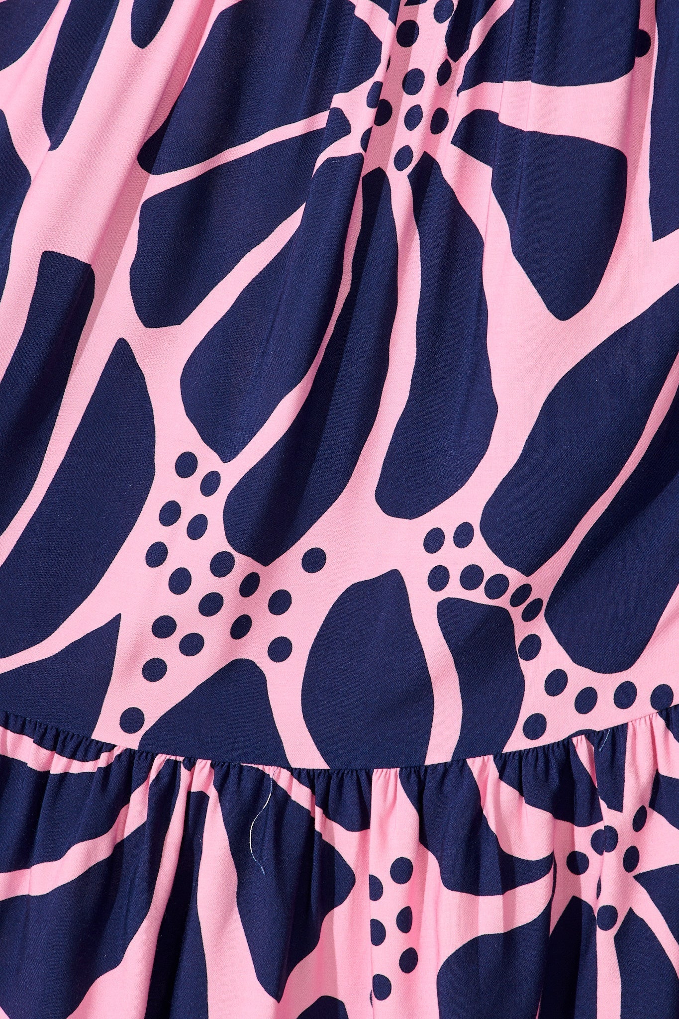 PRE ORDER Felicia Shirt Dress In Pink And Navy Floral OMFORT
