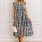 Hawaii Holiday Floral Midi Dress in Navy OMFORT