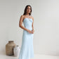 Karmic Blessing Strapless Halter Maxi Dress Blue OMFORT