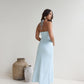 Karmic Blessing Strapless Halter Maxi Dress Blue OMFORT