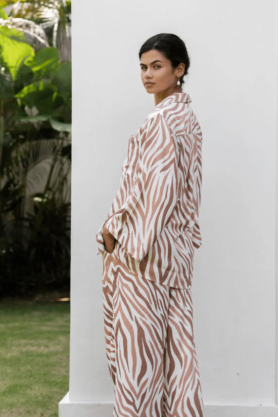 Peta Sleep Set - Long - ECOVERO - Zebra OMFORT