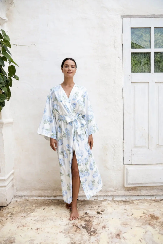 Alice Kimono Robe - Hydrangea Blue OMFORT