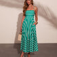 Sea Calling Cotton Striped Maxi Dress OMFORT