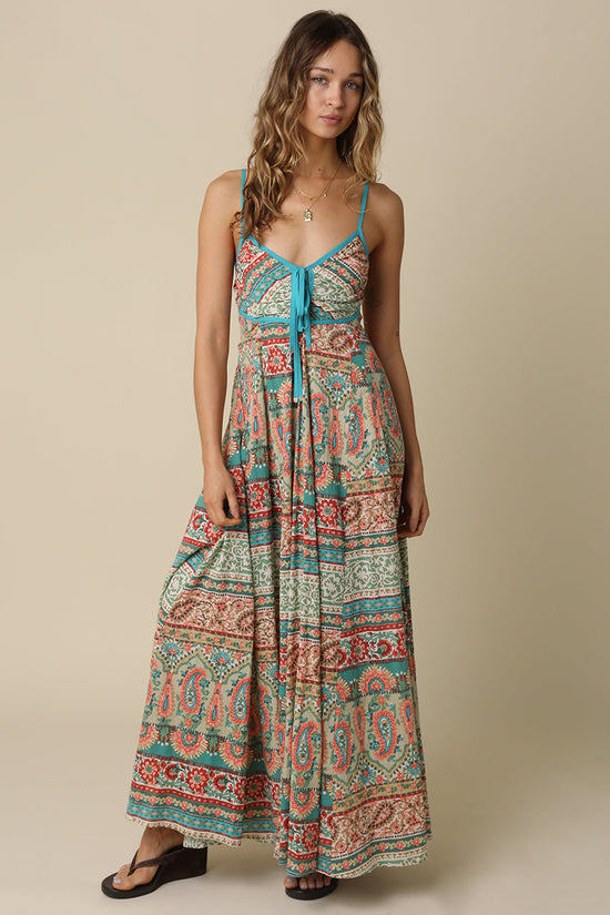 Paisley Print Maxi Dress OMFORT