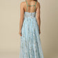 Floral Maxi Dress With Tie Front Detail OMFORT