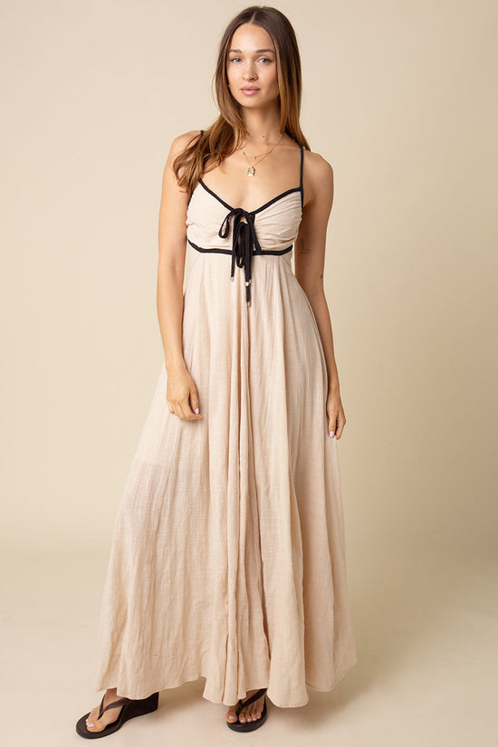 Flowy Trim Maxi Dress OMFORT