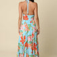 Printed Bow Front Maxi Dress OMFORT