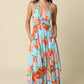 Printed Bow Front Maxi Dress OMFORT