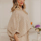 Coastal Ease Oversized Crop Button Up Top in Iced Latte OMFORT