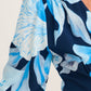Ronda Maxi Wrap Dress in in Navy with Blue Floral OMFORT