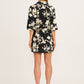 Floral Dreams Shirt Dress in Black Floral OMFORT