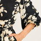 Floral Dreams Shirt Dress in Black Floral OMFORT