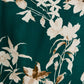 Golden Bloom Maxi Dress in Emerald Print OMFORT