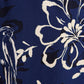 Ravello Dress in Navy with Cream Print OMFORT