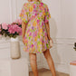 Petals and Prosecco Floral Pleated Mini Dress OMFORT