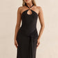 Lost In Dreams Mesh Maxi Dress Black OMFORT