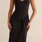 Lost In Dreams Mesh Maxi Dress Black OMFORT