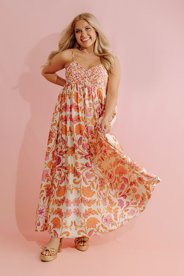 Veranda Romance Floral Midi Dress mysite