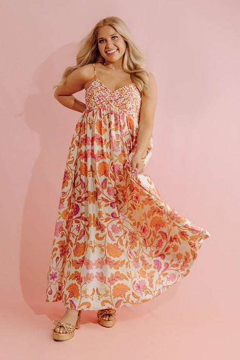 Veranda Romance Floral Midi Dress mysite