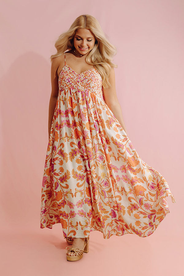 Veranda Romance Floral Midi Dress mysite