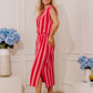 Weekend Stroll Stripe Knit Midi Dress in Pink OMFORT