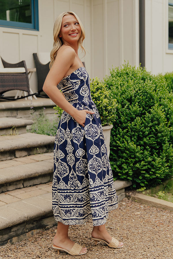 City Nights Floral Midi Dress in Navy mysite