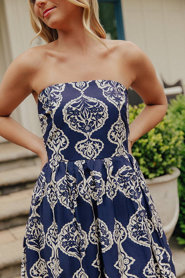 City Nights Floral Midi Dress in Navy mysite