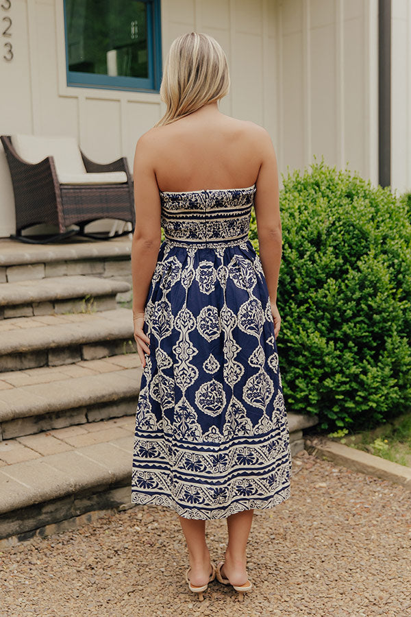 City Nights Floral Midi Dress in Navy mysite
