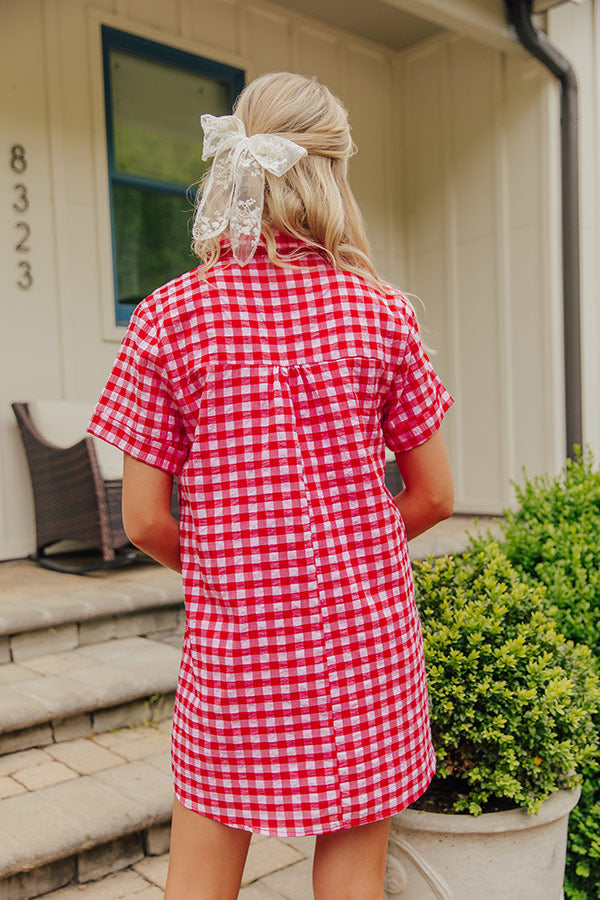 Lakeside Picnic Gingham Mini Dress OMFORT