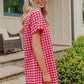 Lakeside Picnic Gingham Mini Dress OMFORT