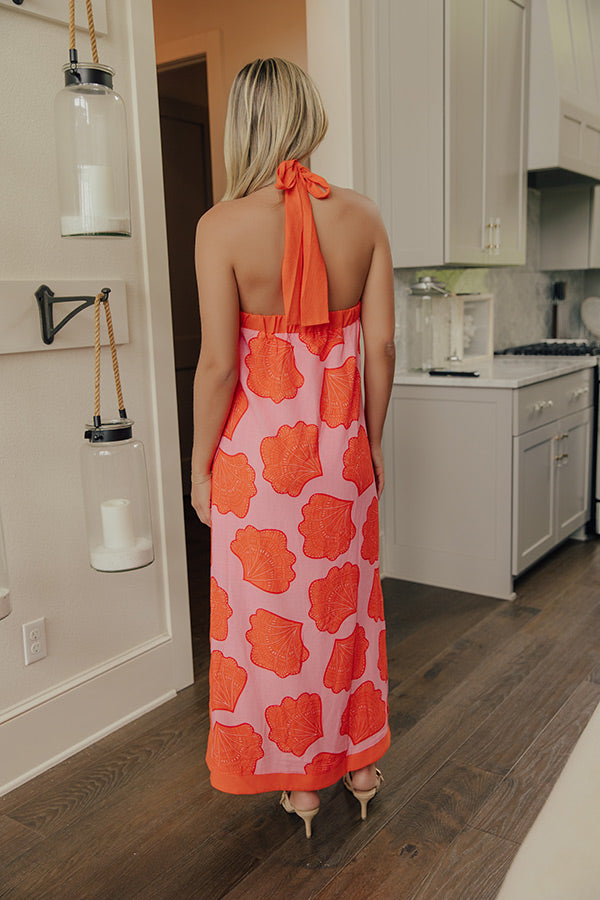 Shell Coast Reverie Linen-Blend Midi Dress mysite