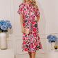 Tuscan Sun Floral Button Down Midi Dress in Pink OMFORT