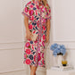 Tuscan Sun Floral Button Down Midi Dress in Pink OMFORT