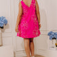 Island Bloom Floral Embroidered A-line Mini Dress mysite