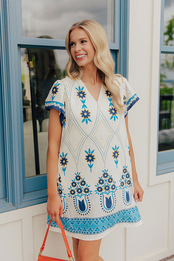 Storybook Garden Floral Mini Dress OMFORT