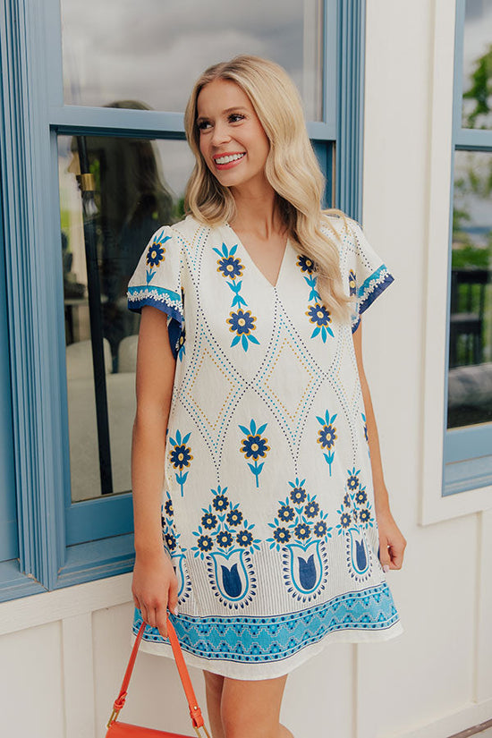 Storybook Garden Floral Mini Dress OMFORT