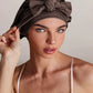 Double Layer Silk Bonnet with Bow OMFORT