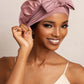 Double Layer Silk Bonnet with Bow OMFORT