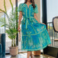 Portofino Stroll Floral Linen-Blend Midi Dress OMFORT