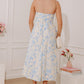Venetian Garden Ruched Floral Midi Dress mysite