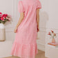 Easy Grace Eyelet Midi Dress in Pink OMFORT