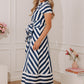 Harbor Muse Stripe Midi Dress OMFORT