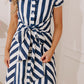 Harbor Muse Stripe Midi Dress OMFORT