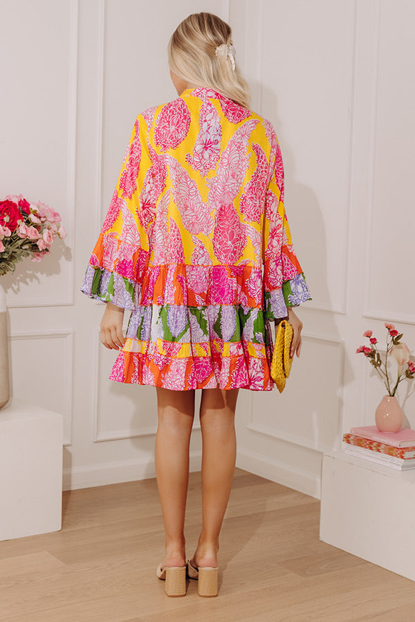 Bohemia Belle Floral Embellished Mini Dress OMFORT